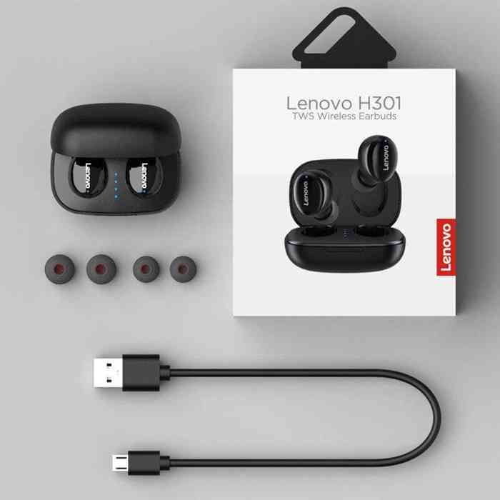 Lenovo H301 TWS Wireless Earphones Noise Reduction HiFi Bass Touch Control Stereo Mini Sports Headset